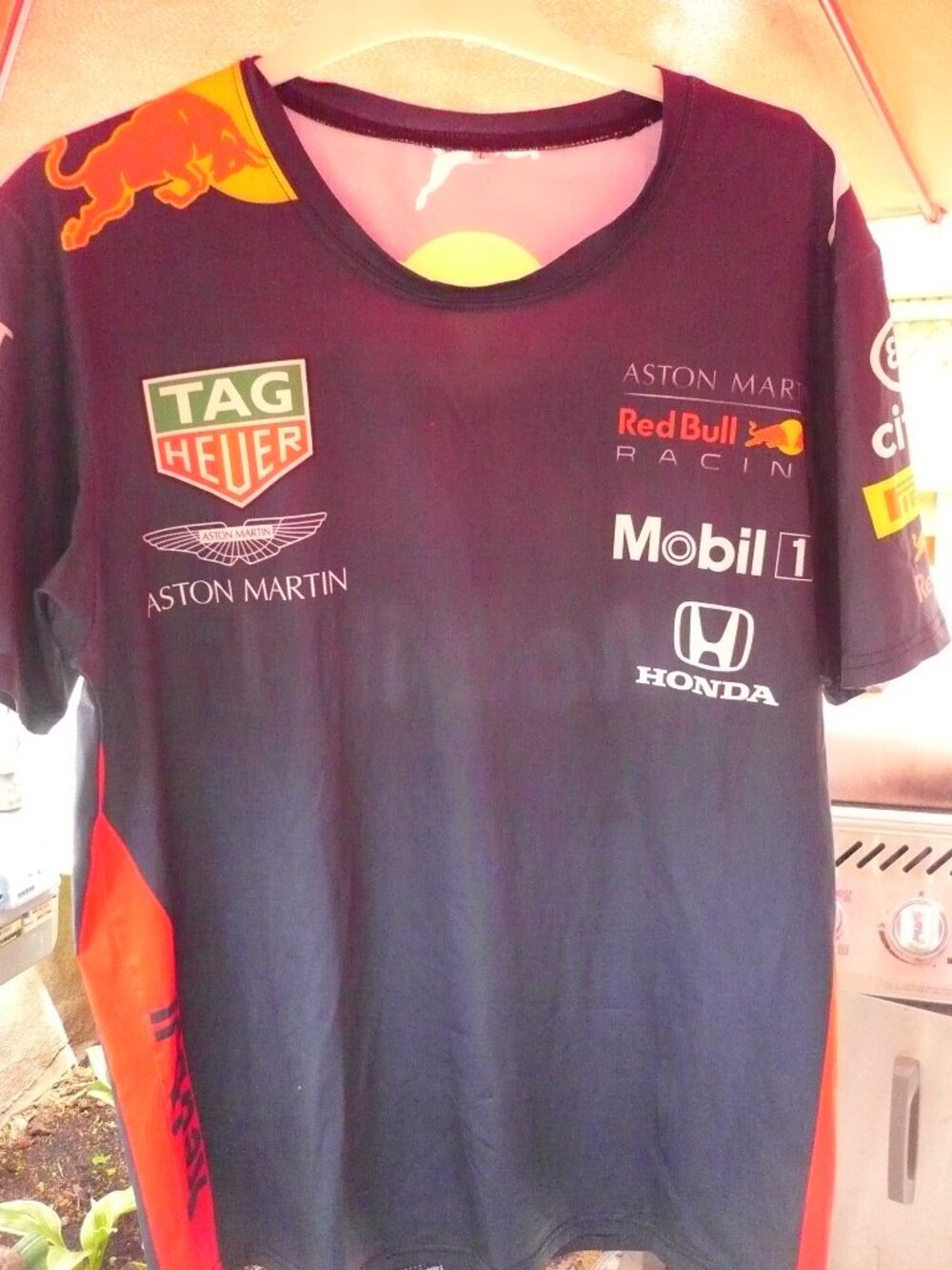RED BULL RACING FULL LOGOS SHIRT SHORT SLEEVE L.